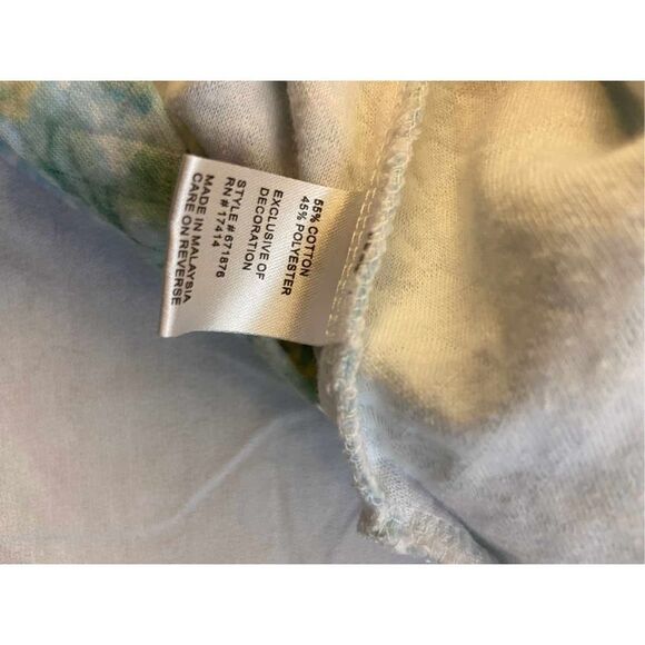 Miss Elaine Grandma Style Blue Floral zipper Robe rn#17414 medium pockets 46" - Picture 6 of 8